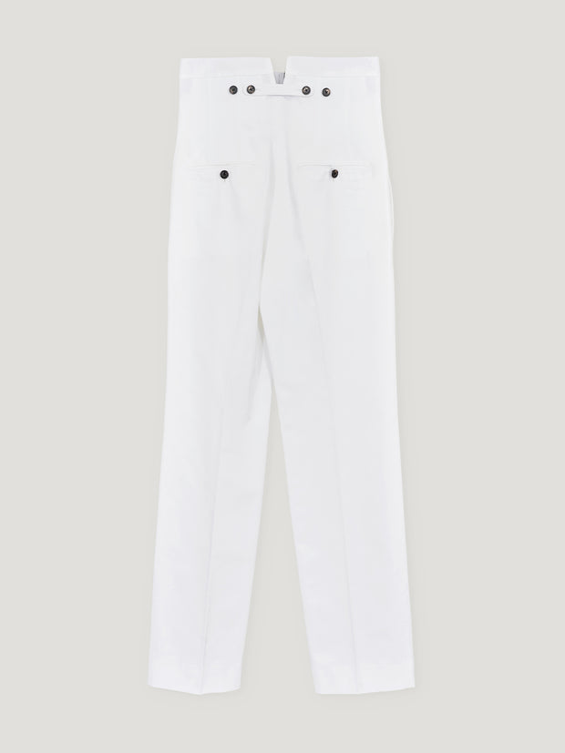 Super high waisted white pants top