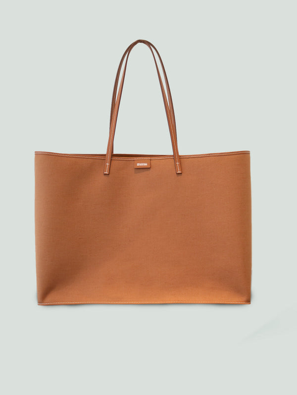 XL Tan Canvas Tote Bag