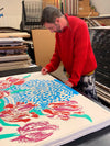 Large Cut Flowers Screen Print by Oisin Byrne