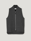 Anthracite Wool Drop Back Car Vest