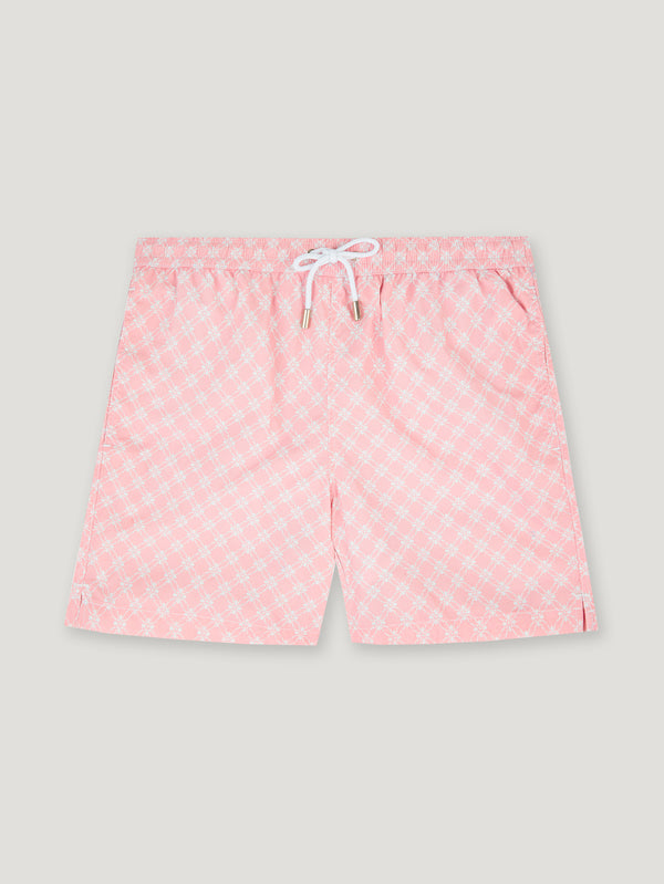 Connolly England | Pink and Ecru Rosette Swimming Trunks
