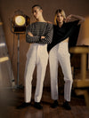 White Super High Waist Trousers