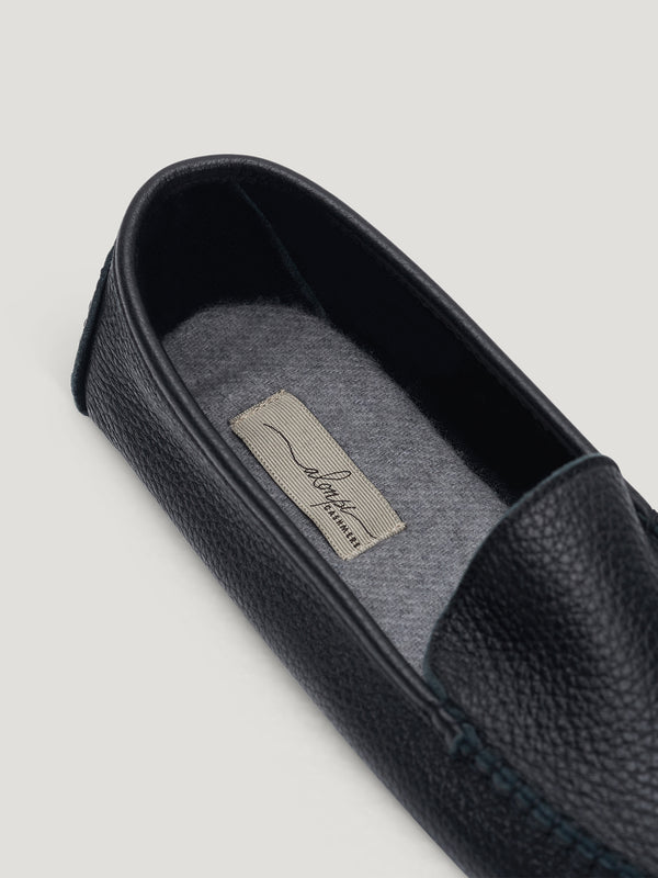 Connolly | Black/Grey Cashmere House Slippers 